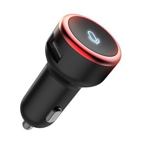 咚咚 智能语音车载MP3蓝牙播放器免提电话 FM发射器接收器 点烟器式USB车载充电器 标配黑色
